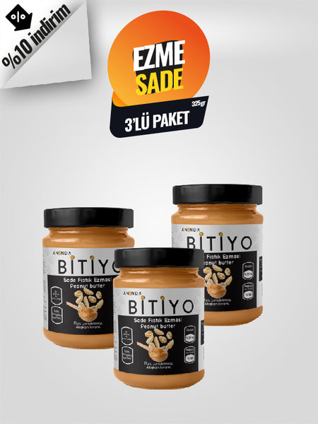 Peanut Butter 325 Grams - Pack of 3 – Anında Bitiyo